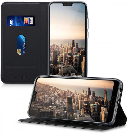 KWmobile Huawei Umschlag Rückseite Synthetisches Leder / Leder Schwarz (Ehre 10)