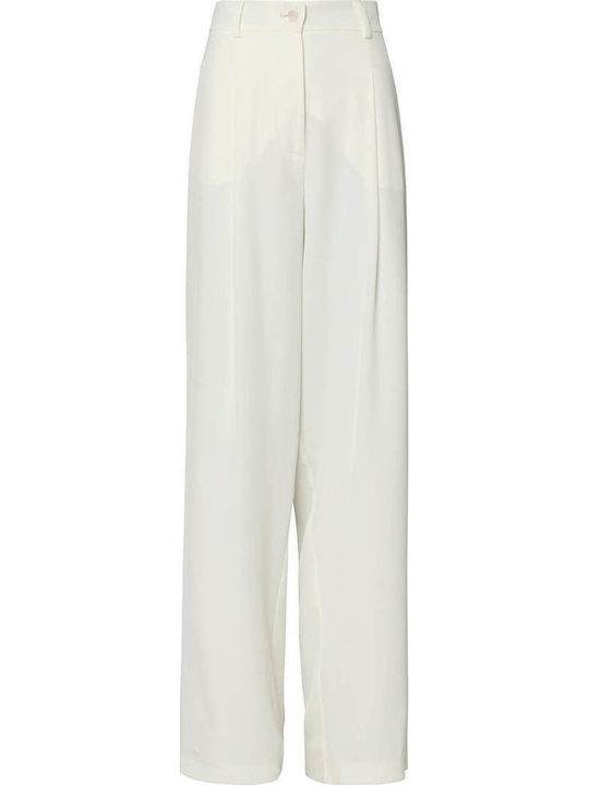 Damen Hochbund Pantaloons in Gerader Bein Stil Beige