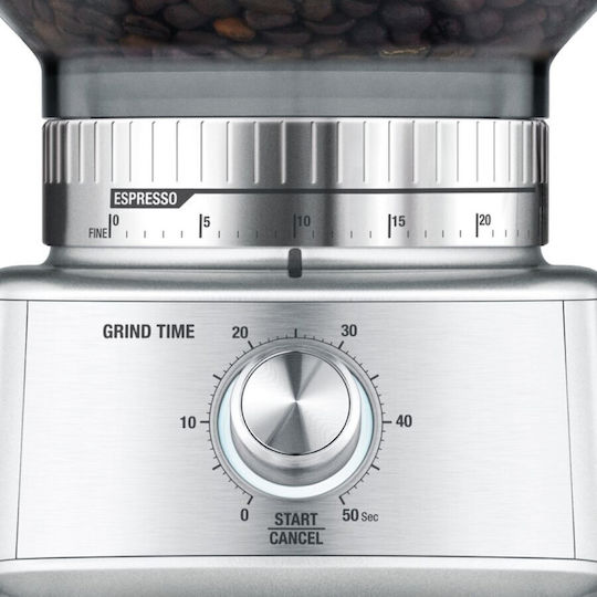 Sage Dose Control Pro Electric Coffee Grinder 130W for 340gr Beans and 60 Grind Levels Silver