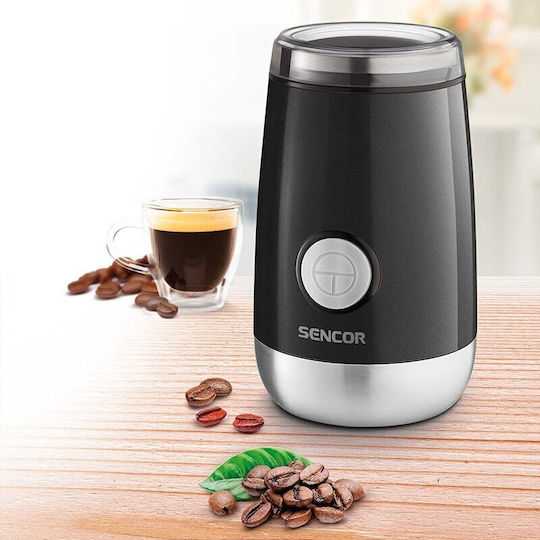 Sencor Ηλεκτρικός Μύλος Καφέ 150W με Χωρητικότητα 60gr Μαύρος