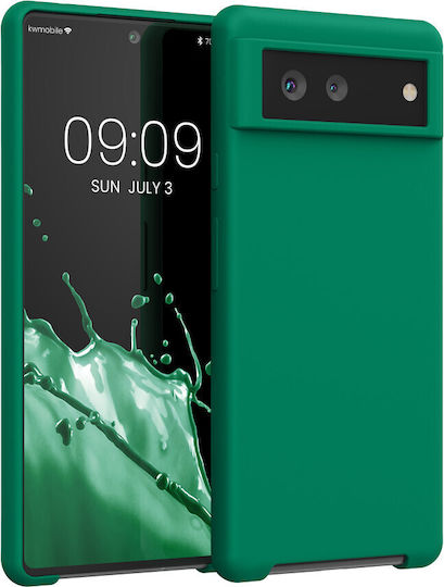 KWmobile Umschlag Rückseite Silikon Grün (Google Pixel 6)