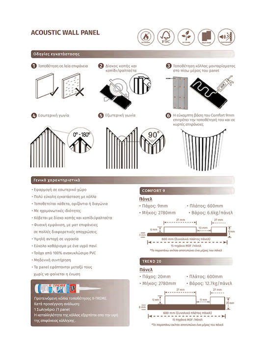 Акустичен 3D панел Trend 3540 Vintage Oak 20 600 2780mm Newplan