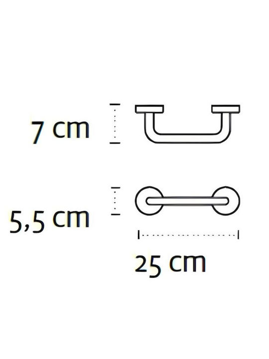 Karag Multiuso Inox Bathroom Grab Bar 25cm Silver