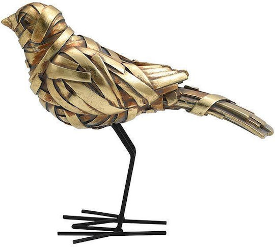 Table Decorative Figure Fylliana Fl25089 Bird Gold-Black Color 20x7x17cm
