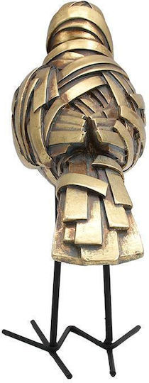 Table Decorative Figure Fylliana Fl25089 Bird Gold-Black Color 20x7x17cm