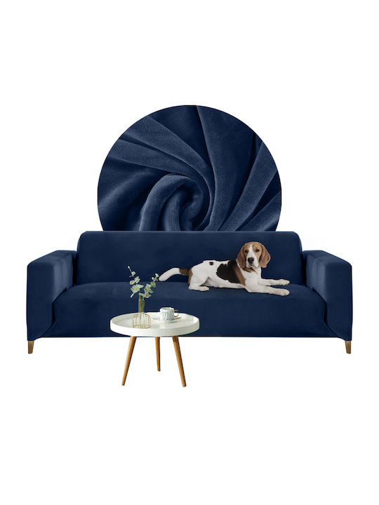 Ελαστικά Καλύμματα Διθέσιο Καναπέ 140cm 185cm Elastic Sofa Cover Μπλε