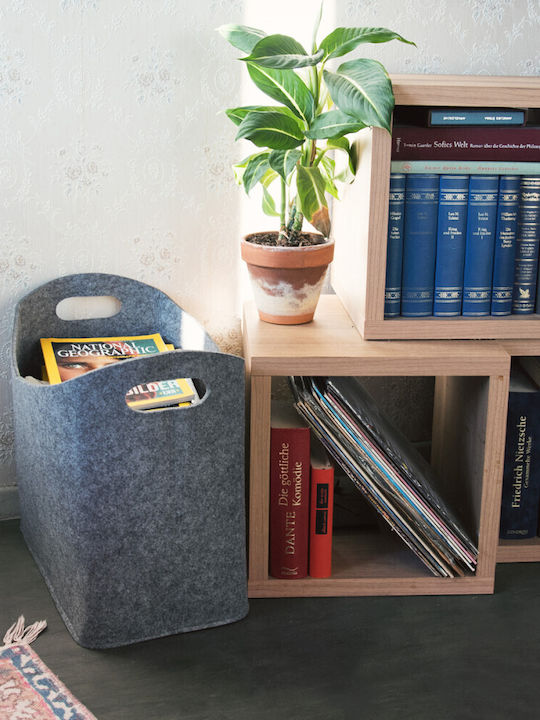 Navaris Stoff Tasche Holzlagerung 40x23x39.5cm