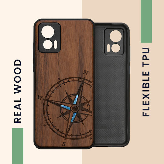 KWmobile Wood Задна корица Дърво Кафяв (Motorola Edge 30)