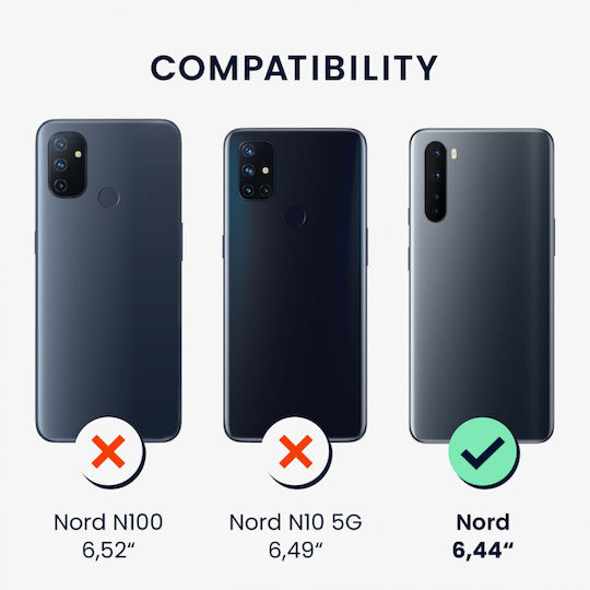 KWmobile Back Cover Σιλικόνης / Πλαστικό Ασημί (OnePlus Nord)