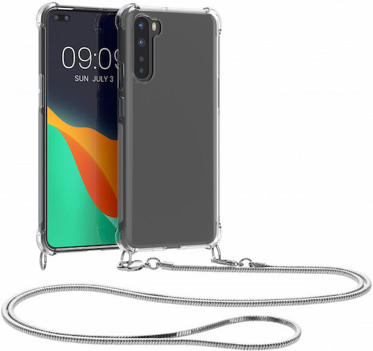 KWmobile Back Cover Σιλικόνης / Πλαστικό Ασημί (OnePlus Nord)