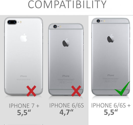 KWmobile Back Cover Σιλικόνης Μαύρο (iPhone 6 Plus / 6s PlusRealme 6 / 6s)