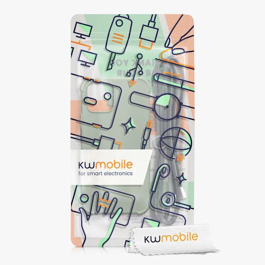 KWmobile Iphone Back Cover Silicone / Plastic with Strap Green (iPhone 12Xiaomi 12 ProRealme 12 Pro)