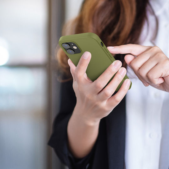 KWmobile Iphone Back Cover Silicon Verde (iPhone 12Xiaomi 12 ProRealme 12 Pro - Traducere: Realme 12 Pro)