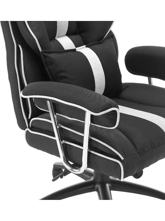 White Shark LE MANS Scaun Gaming Textil Negru / Alb