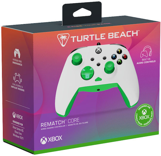 Turtle Beach Rematch Core Verkabelt Gamepad für PC / Xbox One / Xbox-Serie Λευκό / Πράσινο
