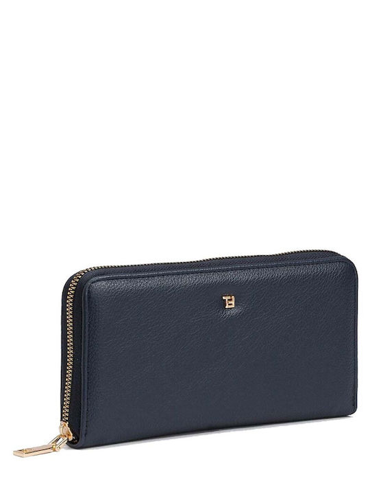 Tiffosi Large Leather Women's Wallet Classic Blue