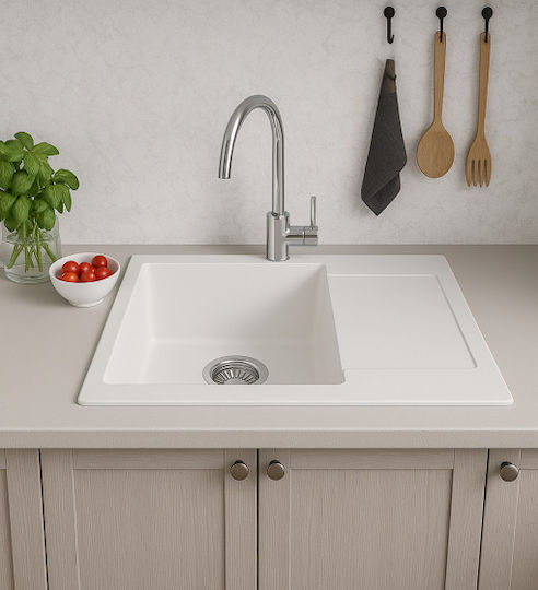 Unixton Ένθετος από Συνθετικό Γρανίτη Μ61xΠ50cm Λευκός