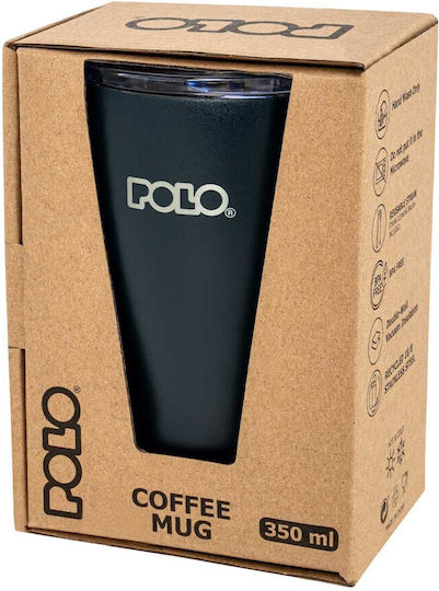 Polo Ποτήρι Θερμός Ανοξείδωτο 350ml Σκουρο Μπλε