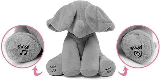 Elefant De Plus Catifelat Muzical Peek A Boo