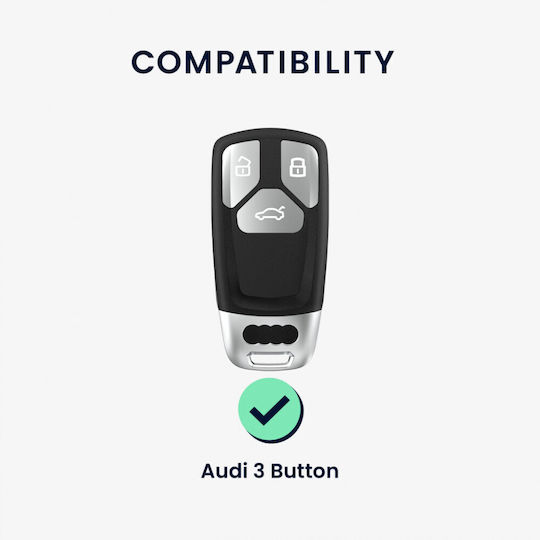 Autoschlüssel Schutzhülle Audi 3-Tasten Smart Key Kwmobile Mehrfarbig Silikon 52827.03
