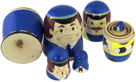Holz Babuška Polizeibeamter 15cm 5 Stück