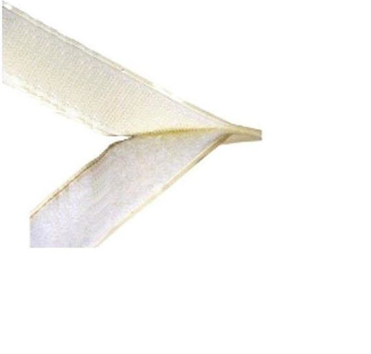 Adhesive Tape Velcro Hook & Loop White Set Roll 25m Male 25m Female