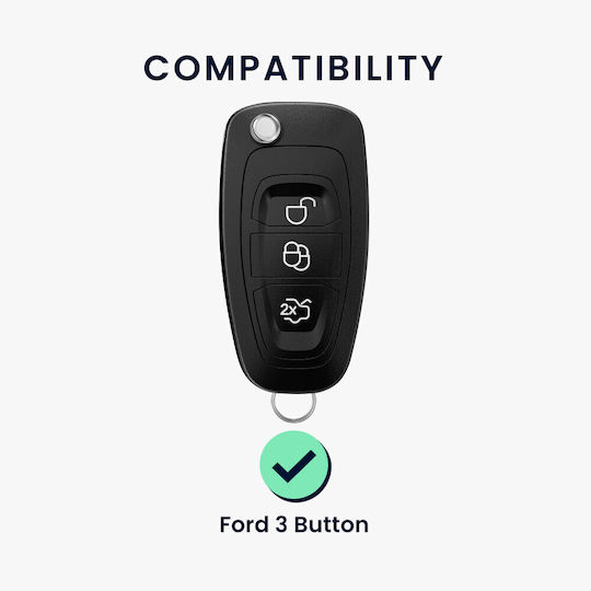 Autoschlüssel Schutzhülle Ford 3 Tasten Silikon Schwarz 46012.01