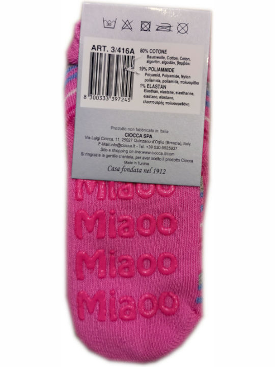 Ciocca Fuchsia Kindersocken Mit Frottee Für Mädchen Mit Silikon-Patschern Kode 3/416a Ciocca Fuchsia Kindersocken Mit Frottee Für Mädchen Mit Silikon-Patschern Kode 3/416a