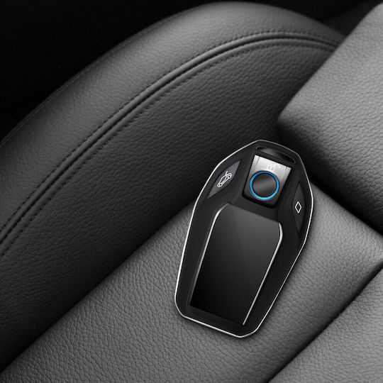 Car Key Case Bmw Display Kwmobile Plastic Black Red 49672.02