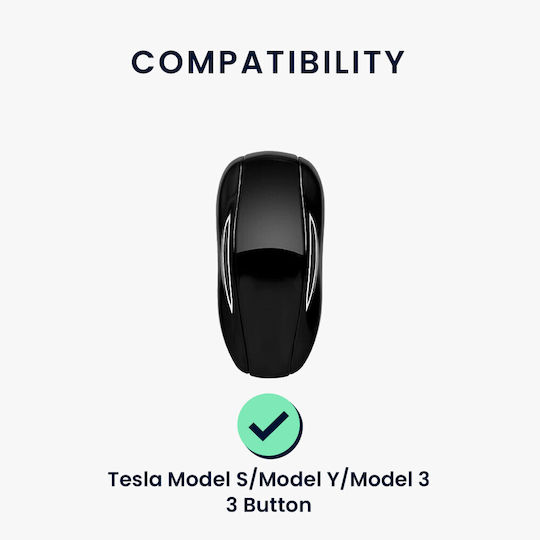 Kwmobile Car Key Cover Case Tesla Model 3 Model Y Model S Purple Silicone Kwm000025eb004c