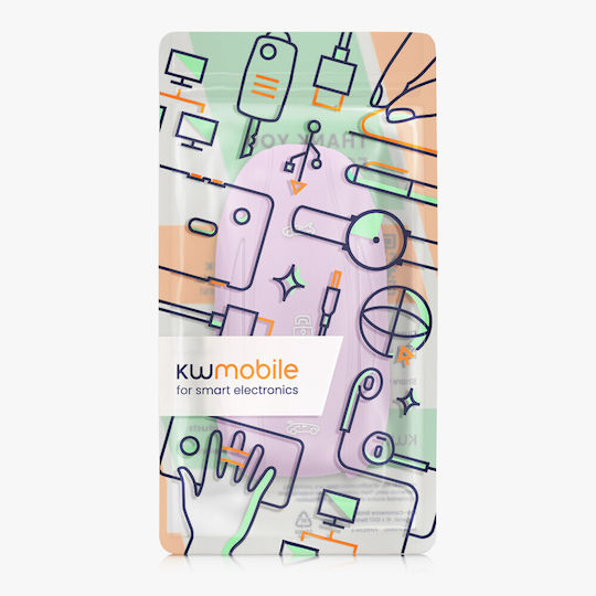 Kwmobile Car Key Cover Case Tesla Model 3 Model Y Model S Purple Silicone Kwm000025eb004c