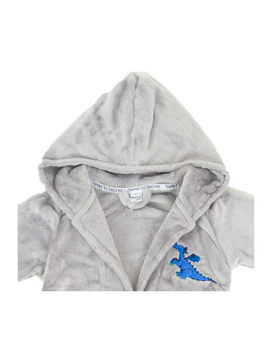 Dinosaur Fleece Παιδική Ρόμπα Γκρι W23
