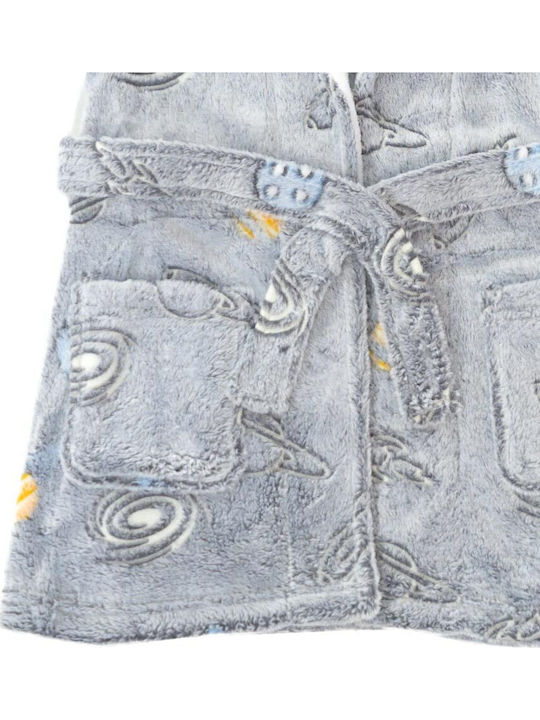Space Fleece Παιδική Ρόμπα Γκρι W23