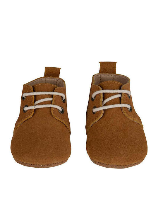 Baby Dutch Βρεφικά Παπούτσια Κορδόνια Cognac Unisex 22 X 16 X 7 Cm