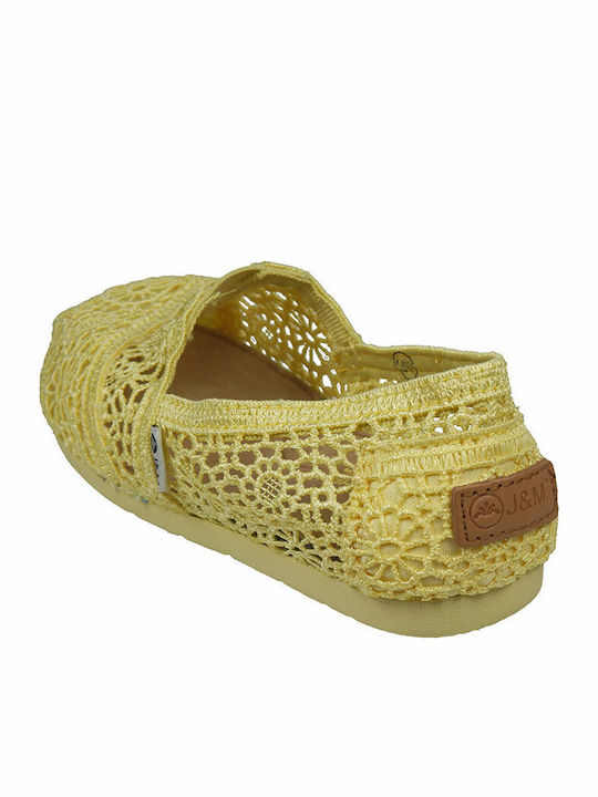 J&M Espadrile pentru Copii Slip-on Galbene