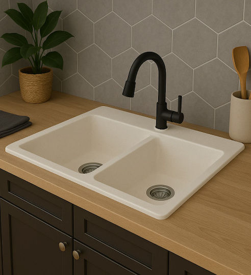 Unixton Ένθετος από Συνθετικό Γρανίτη Μ78xΠ50cm Λευκός