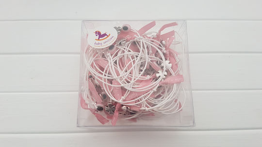 Baby Unicorn Amulet De Botez Brățară Albă 50 Bucăți