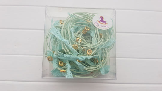 Baby Unicorn Christening Charm Bracelet Turquoise 50 Pieces