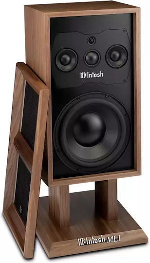 McIntosh ML1 Mk II Paar Hi-Fi Lautsprecher Boden 600W 4 Anzahl von Fahrern American Walnut Satin