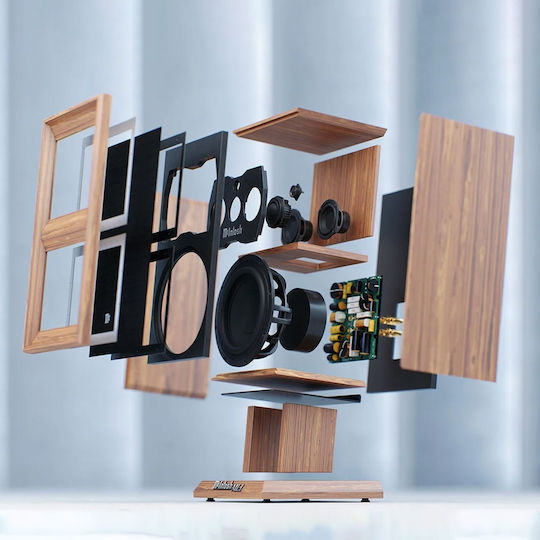 McIntosh ML1 Mk II Paar Hi-Fi Lautsprecher Boden 600W 4 Anzahl von Fahrern American Walnut Satin