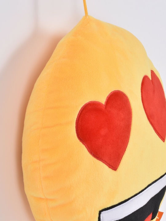 Μαξιλάρι-φωτογραφοθήκη Emoji Heart Eyes 30x30εκ