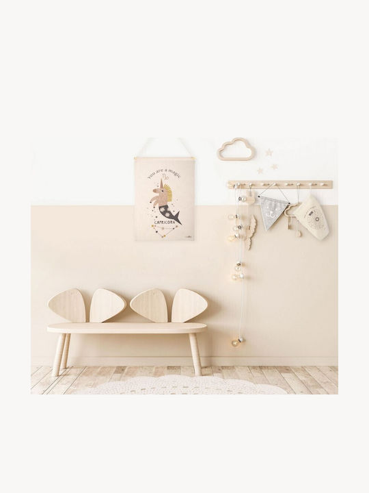Παιδικη Παντα Τοιχου Nattiot Little Capricorn Natural 40x50 100% Βαμβακι