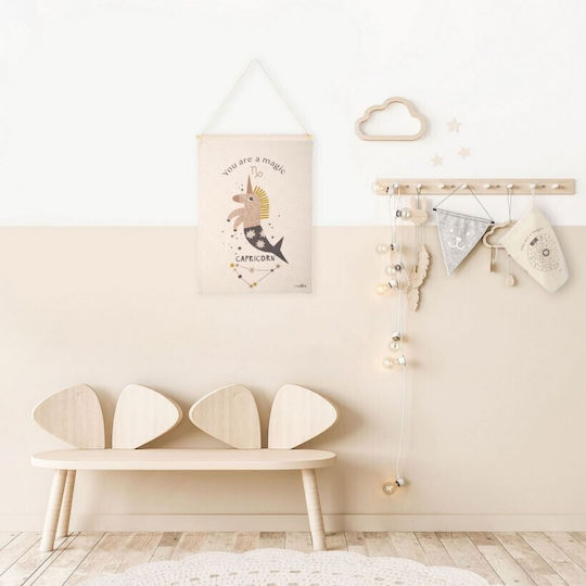 Παιδικη Παντα Τοιχου Nattiot Little Capricorn Natural 40x50 100% Βαμβακι