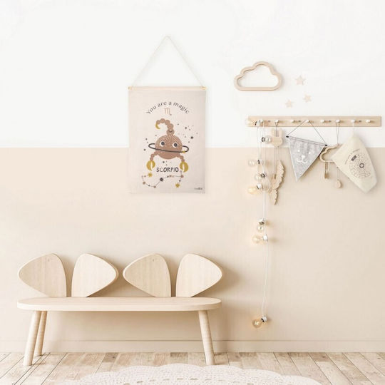 Παιδικη Παντα Τοιχου Nattiot Little Scorpio Natural 40×50 100% Βαμβακι