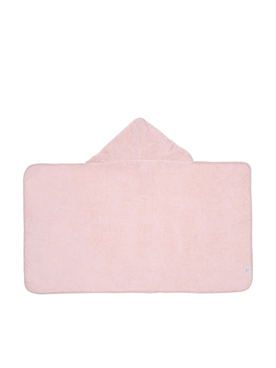 Baby Bath Towel Pink 100% Organic Cotton for 0 2 Years 120 Cm
