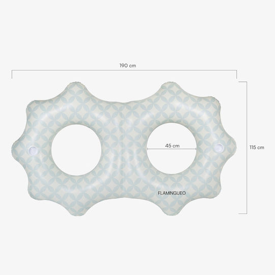 Flamingueo Aufblasbare Schwimmer für den Meeressport Donut 2 Personen 190x115cm