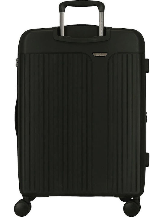 Movom Mittlerer Reisekoffer Black mit 4 Räder Höhe 68cm
