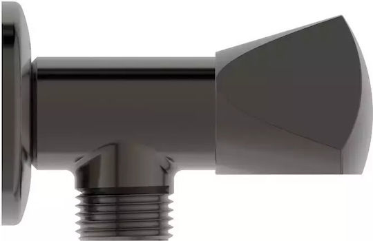 Ideal Standard Γωνιακός Διακόπτης 1/2'' Pvd Magnetic Grey Bd650a5