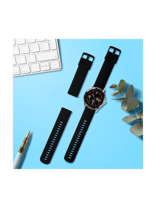 Set 2 Kwmobile Armbänder Schwarzview X1 Smartwatch Silikon Schwarz 58170.04