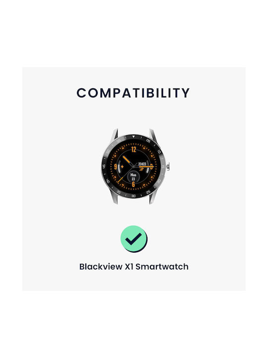 Set 2 Kwmobile Armbänder Schwarzview X1 Smartwatch Silikon Schwarz 58170.04